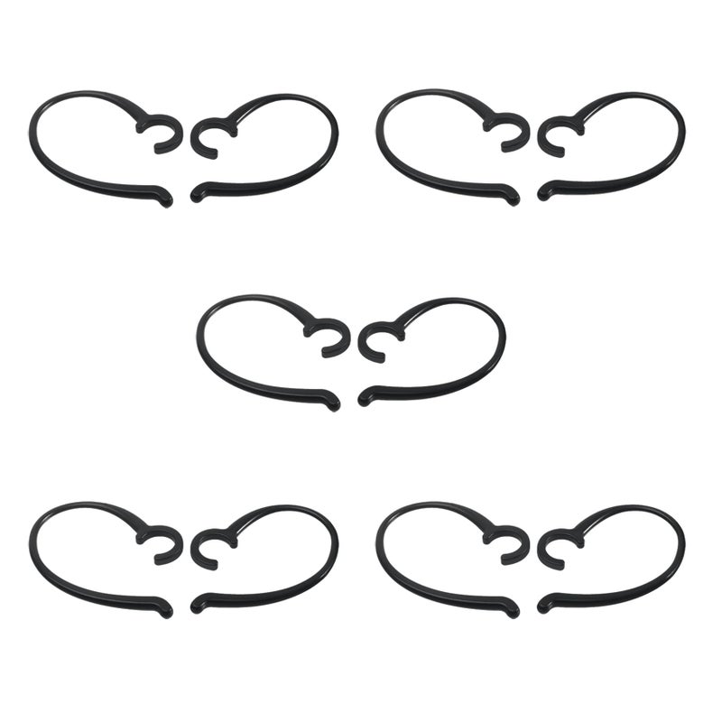 SIMOLIO Decompression Hanger Loops for Under-Chin Headsets, Wireless TV Headset Replacement Clip Ear Hook for SM-823 and SM-824 Series- 5 Pairs,Black - Image 1